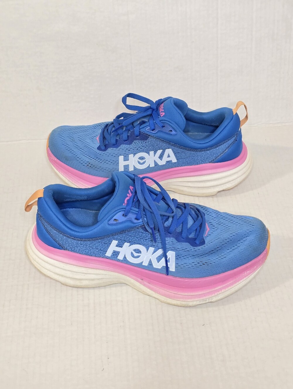 HOKA Bondi 8 Women's Size 9 Coastal Sky All Aboard Running Shoes 1127952 CSAA